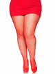 Women's Plus Size Red Leg Avenue Fishnet Stockings - Main Image