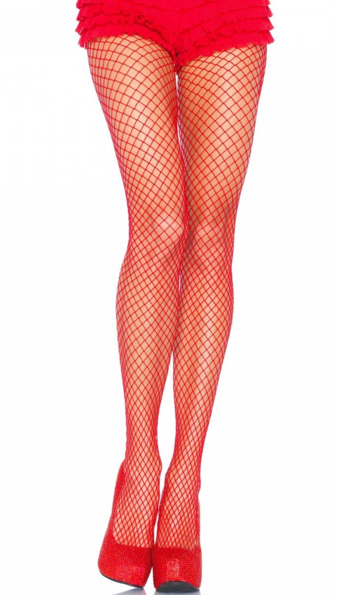 Red Industrial net Women's Sexy Full Length Stockings