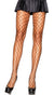 Spandex Diamond Net Women's Sexy Black Full Length Fishnet Pantyhose