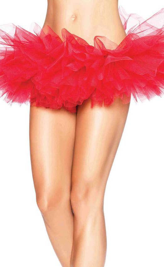 Red Organza Tutu Fluffy Mesh Petticoat Main Image