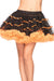 Women's Black And Orange Satin Striped Tulle Costume Accessory Petticoat Tutu Main Image