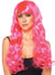 Magenta Pink Women's Long Wavy Costume Wig