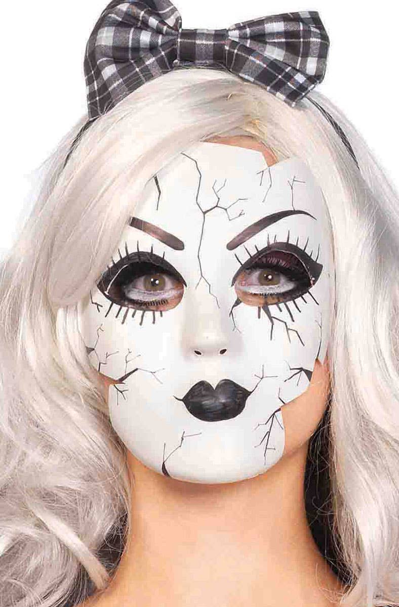 Broken Doll Women's Costume Mask Close Image