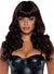 Long Curly Dark Brown Costume Wig for Women - Front Image