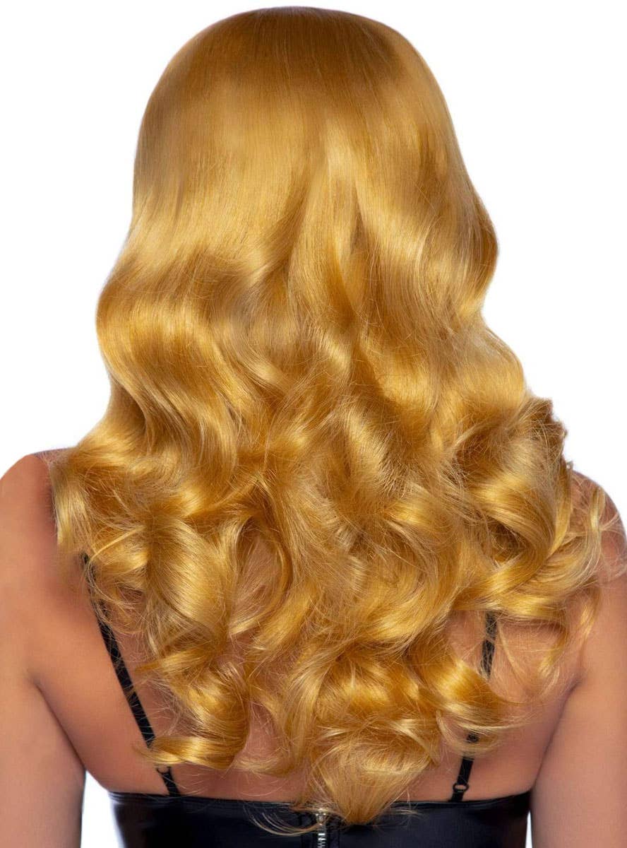 Long Curly Dark Blonde Costume Wig for Women - Back Image