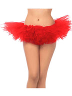 Image of Fluffy Red Womens Short Layered Costume Tutu