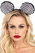 Women's Black and Silver Studded Mouse Ears Costume Accessory Main Image 