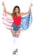 4th of July Stars and Stripes Satin Fabric Costume Wings 1