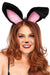 Women's Black Plush Bunny Ears Playboy Easter Costume Accessory Headband Main Image