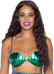 Sexy Metallic Green Mermaid Bra for Women - Front Image