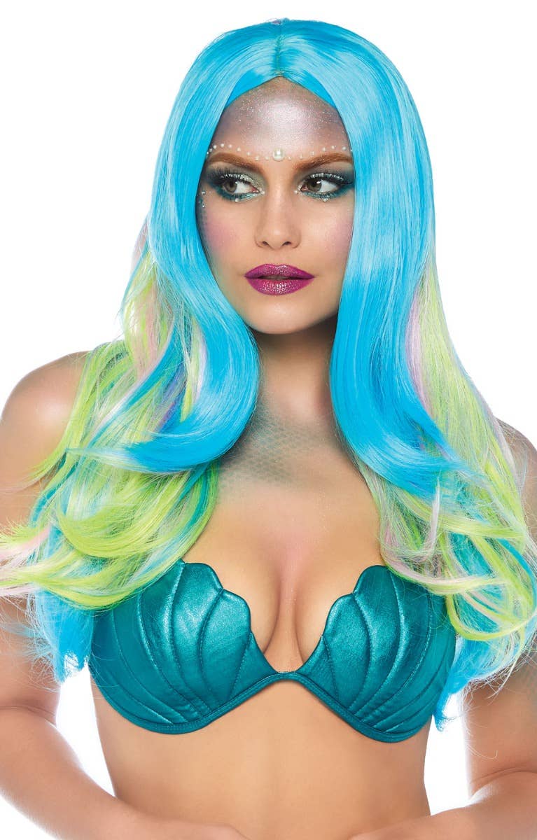 Mermaid Mystic Hue Long Wavy  Costume Wig Main Image