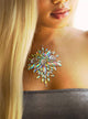 White Iridescent Stick On Body Jewels - Main Image