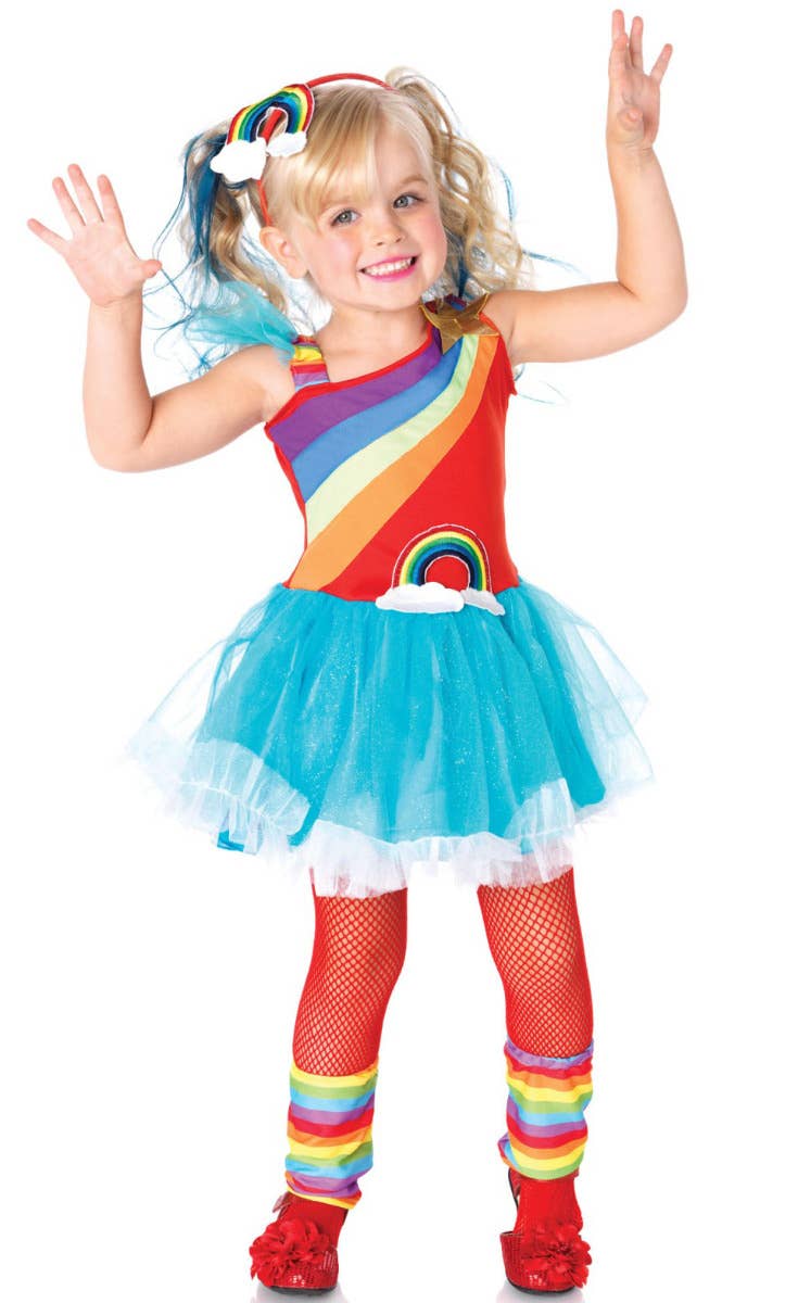 Girls Rainbow Doll Fancy Dress Costume Main Image