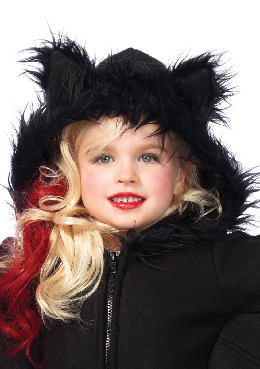 Leg Avenue Girl's Cozy Bat Animal Fancy Dress Costume - Face Image