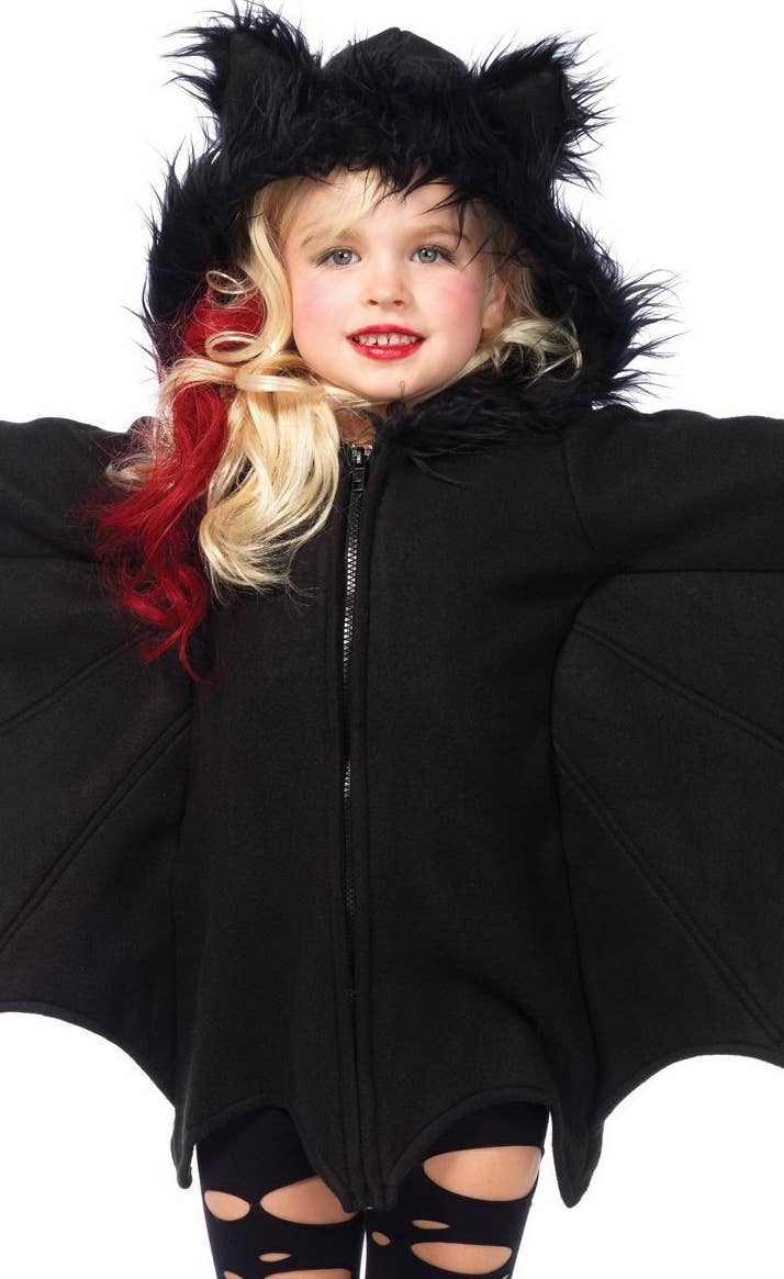 Cozy Bat Girl's Halloween Fancy Dress Costume - Second Image