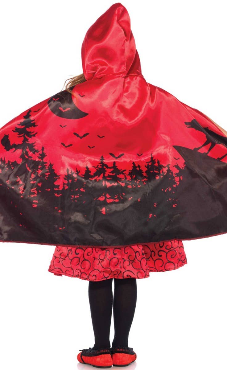 Spooky Storybook Girls Red Riding Hood Book Week Costume - Back Image