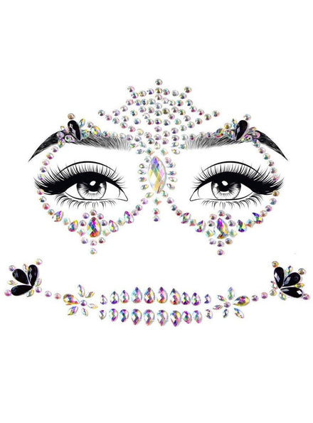 Day of the Dead Self Adhesive Face and Mouth Gems - Product Image