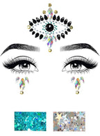 Black and Gold All Seeing Eye Face Jewels and Body Glitter Pack - Main Image