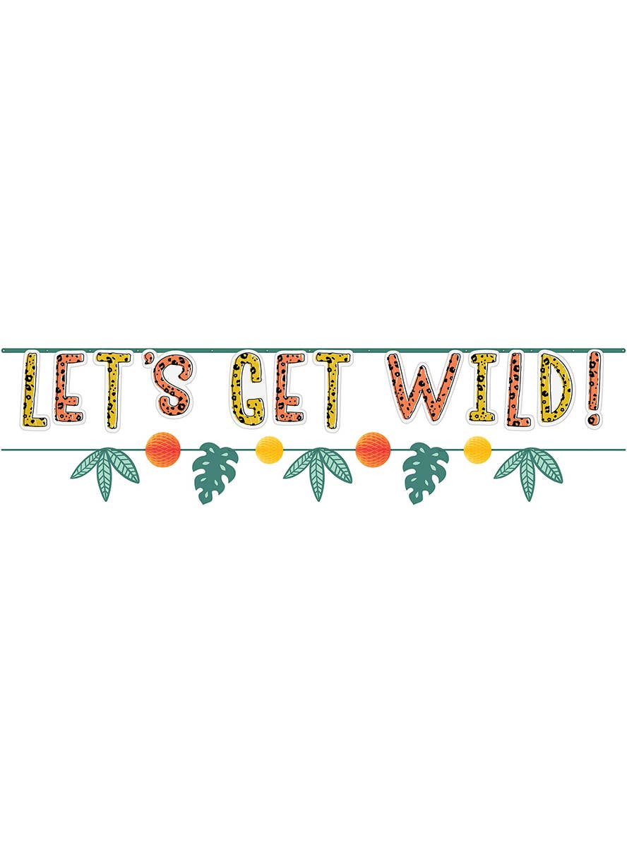 Image Of Lets Get Wild 2 Piece Banner Party Decoration