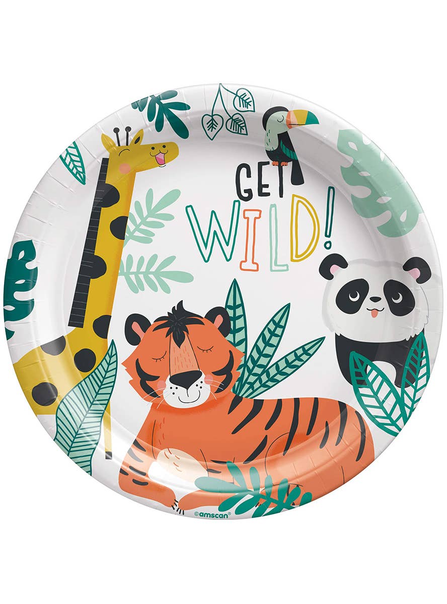 Image Of Lets Get Wild 8 Pack Large 23cm Paper Plates