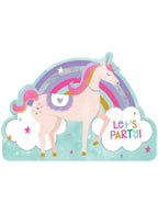 Image of Pastel Unicorn Let's Party 8 Pack Party Invites