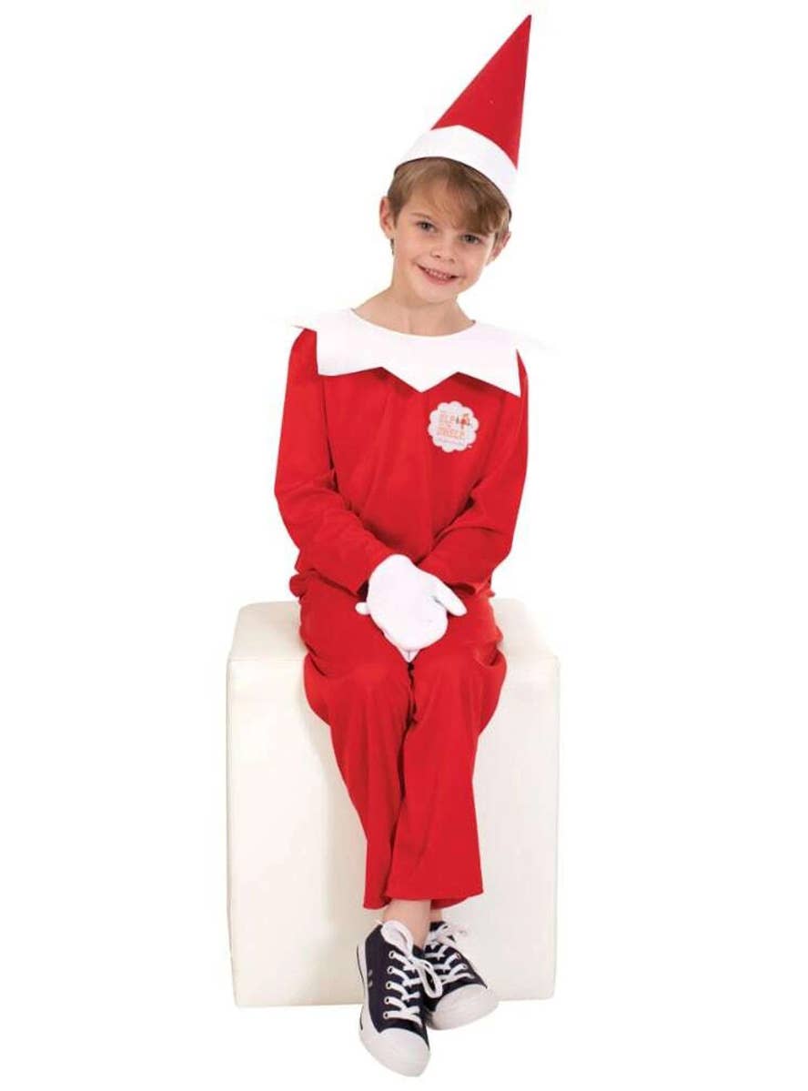 Image of Licensed Elf on the Shelf Boy's Christmas Costume - Alternate Image