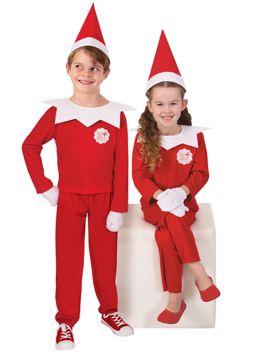 Image of Licensed Elf on the Shelf Girl's Christmas Costume - Group Image 2