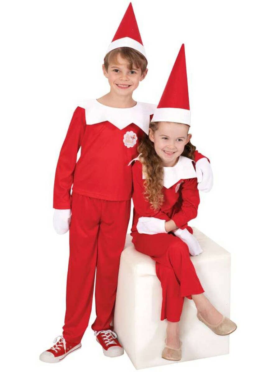 Image of Licensed Elf on the Shelf Girl's Christmas Costume - Group Image 1