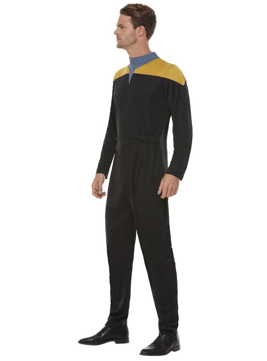 Image of Star Trek Voyager Operations Uniform Men's Costume - Side View