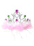 Image of Fluffy Light Pink Feather Princess Costume Tiara - Main Image