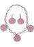 Image of B-Doll Pink Shell Necklace And Earrings Costume Jewellery Set