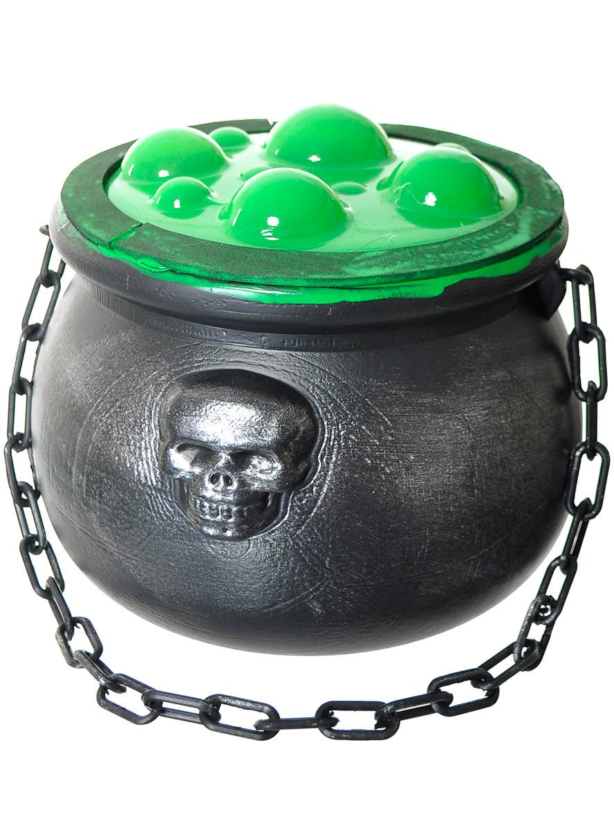 Image of Light Up Green Bubbling Cauldron Halloween Decoration - Main Image