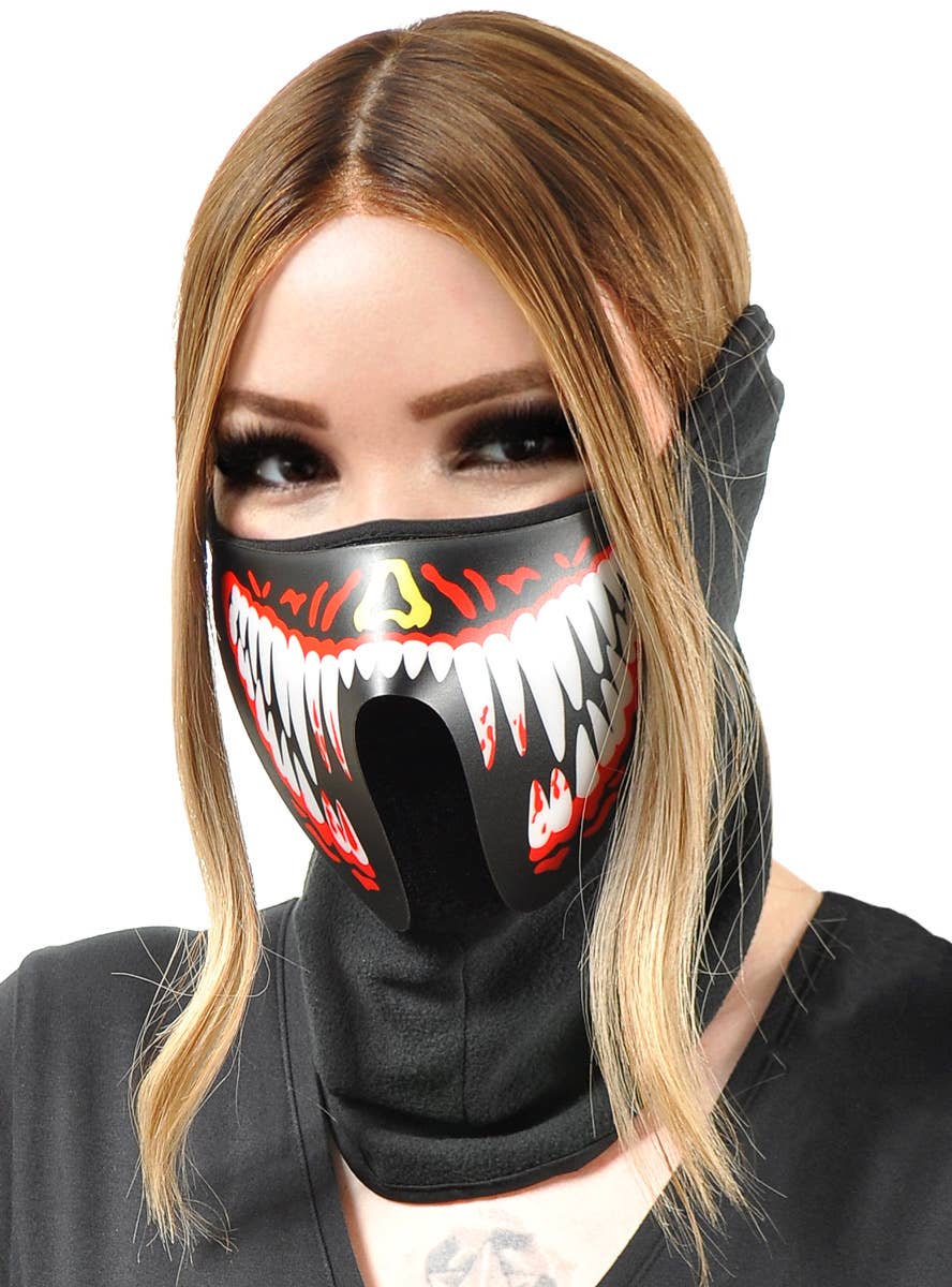 Image of Sound Activated Bloody Red Teeth Light Up Mask