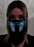 Image of Deluxe Sound Activated Butterfly Light Up Mask - Light Up Image