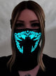 Image of Sound Activated Monster Green and Yellow Teeth Light Up Mask - Light Up Image