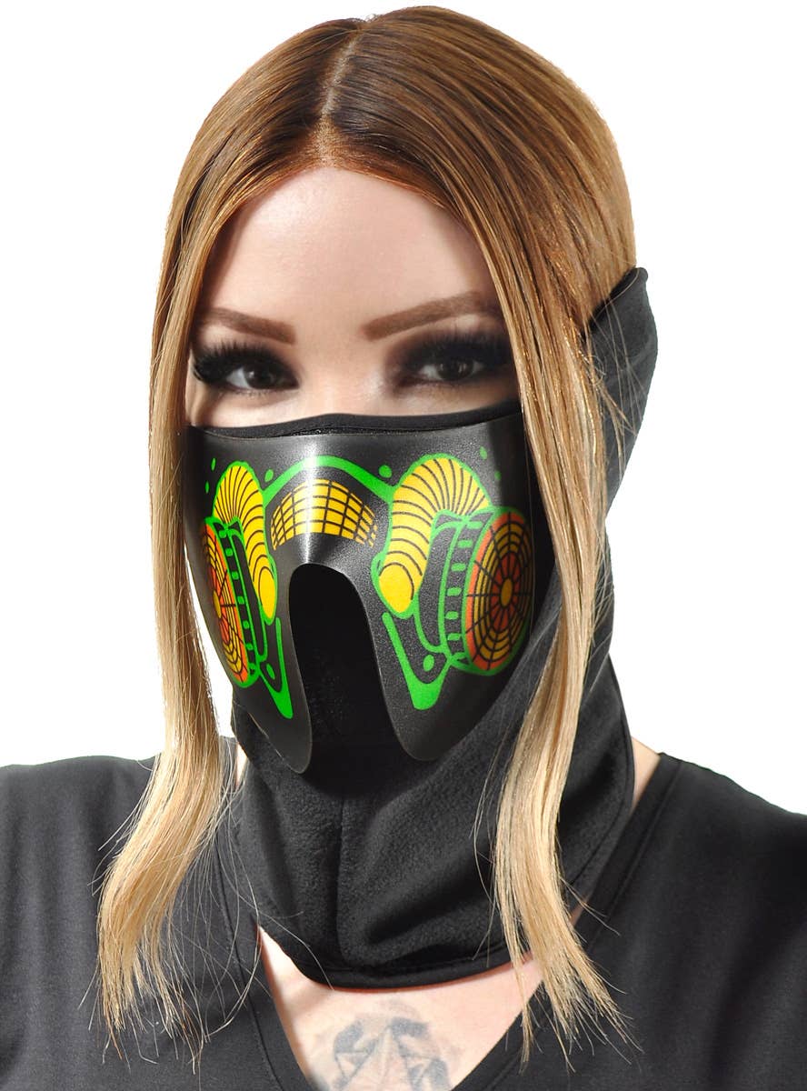 Image of Sound Activated Biohazard Gas Mask Light Up Mask