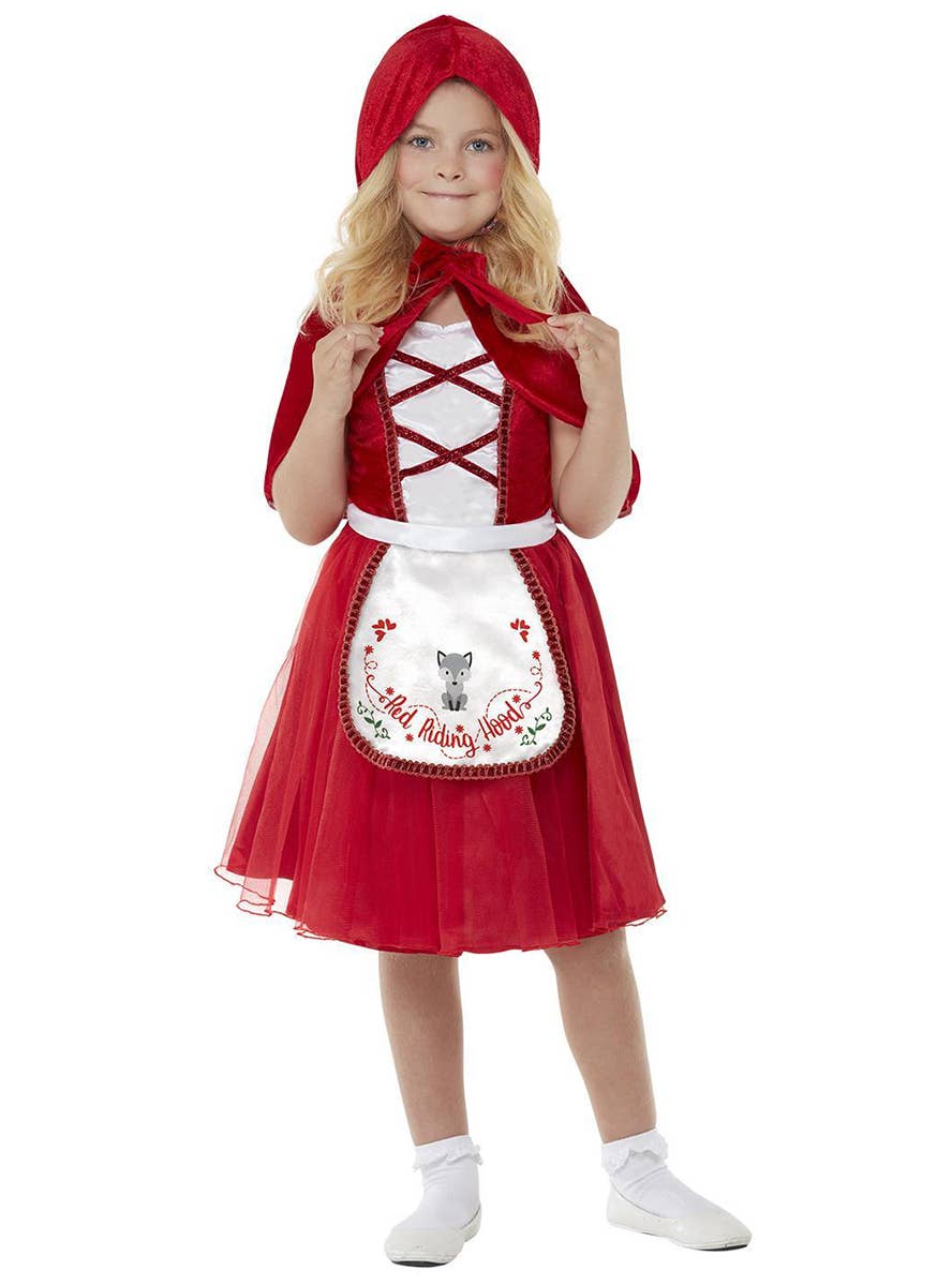 Red and White Little Red Riding Hood Girl's Storybook Costume - Alternative Image