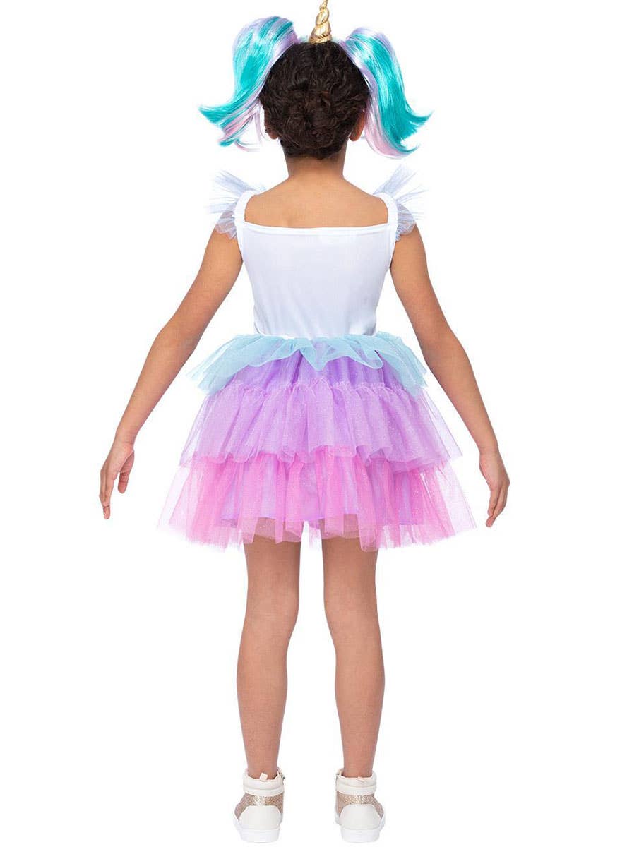 Image of LOL Doll Unicorn Girls Licensed Costume - Back Image