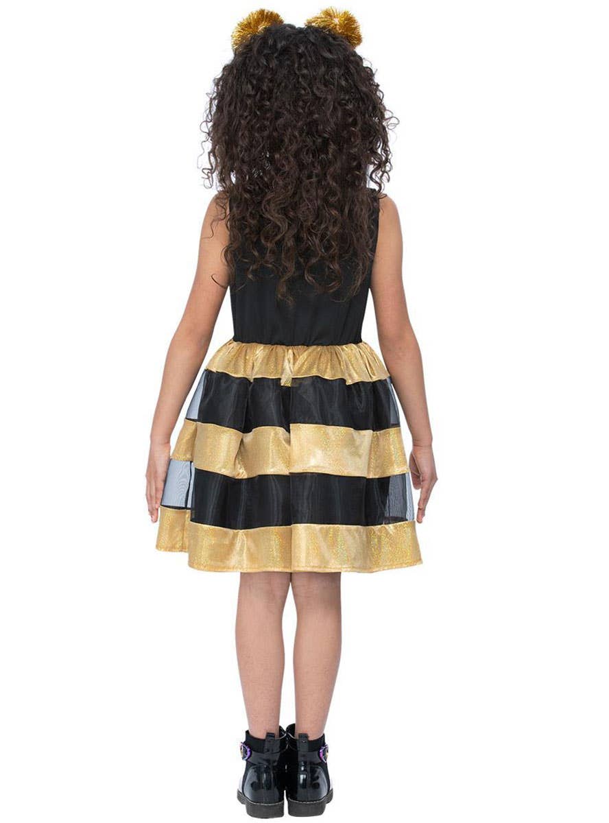 Image of LOL Doll Queen Bee Girls Licensed Costume - Back Image