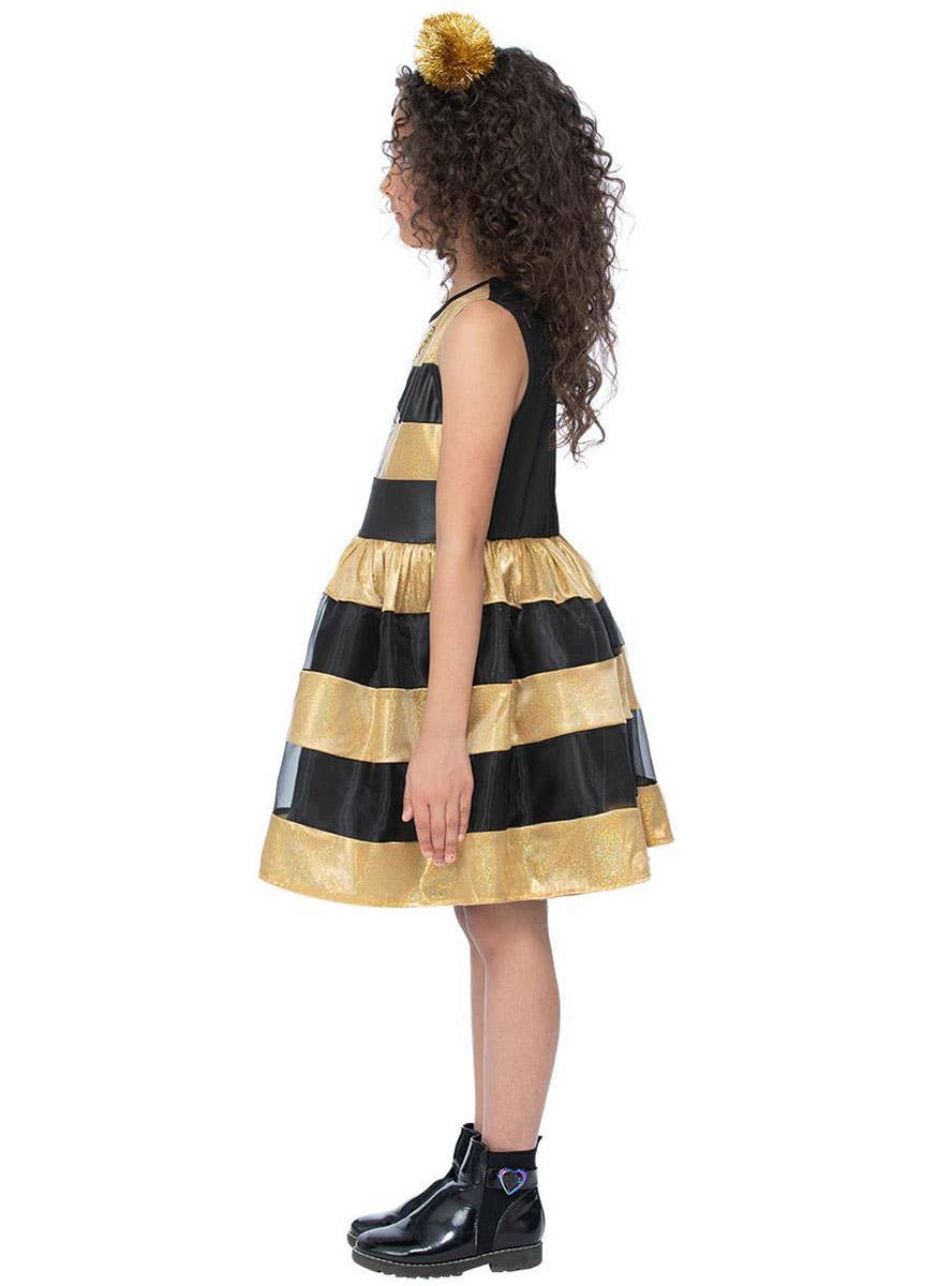 Image of LOL Doll Queen Bee Girls Licensed Costume - Side Image