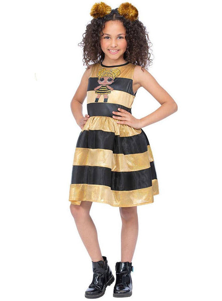 Image of LOL Doll Queen Bee Girls Licensed Costume - Front Image