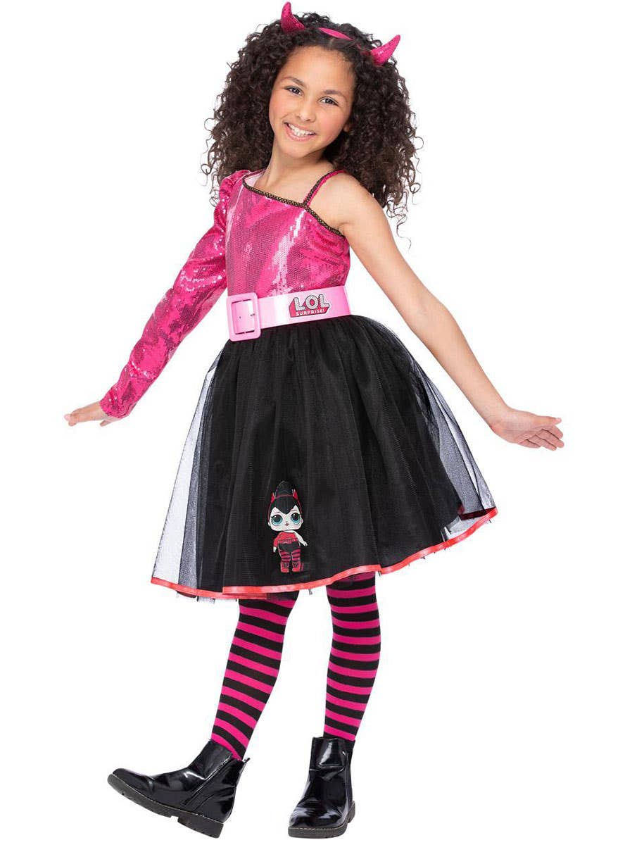 Image of LOL Doll Spice Devil Girls Licensed Costume - Alternate Image