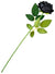 Image of Single 52cm Black Rose Costume Accessory