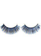 Image of Long Black and Blue Tinsel False Eyelashes - Main Image