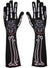 Image of Long Black Day of the Dead Skeleton Costume Gloves