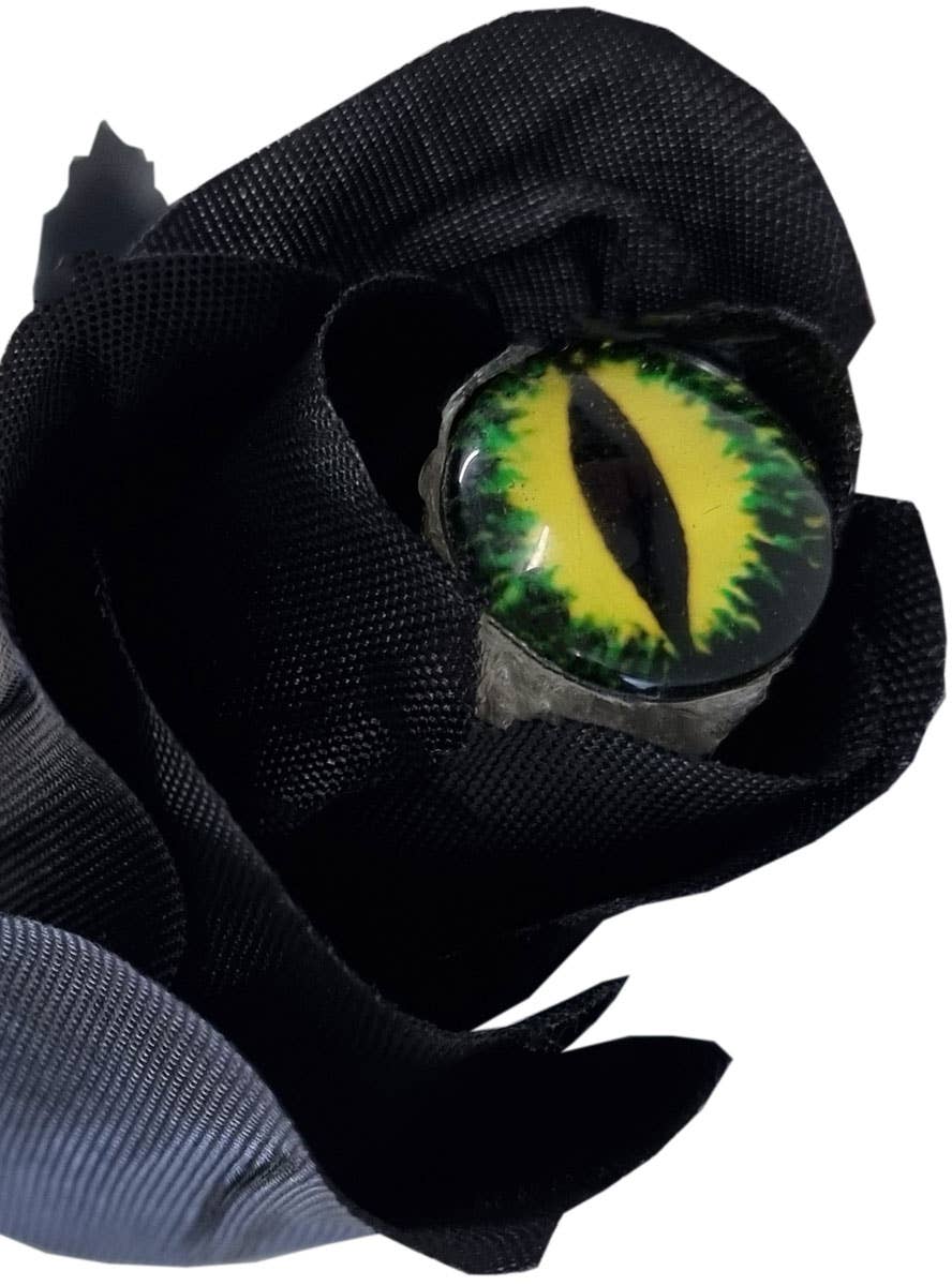 Image of Dragon Eye Black Rose Halloween Costume Accessory - Close Up Image