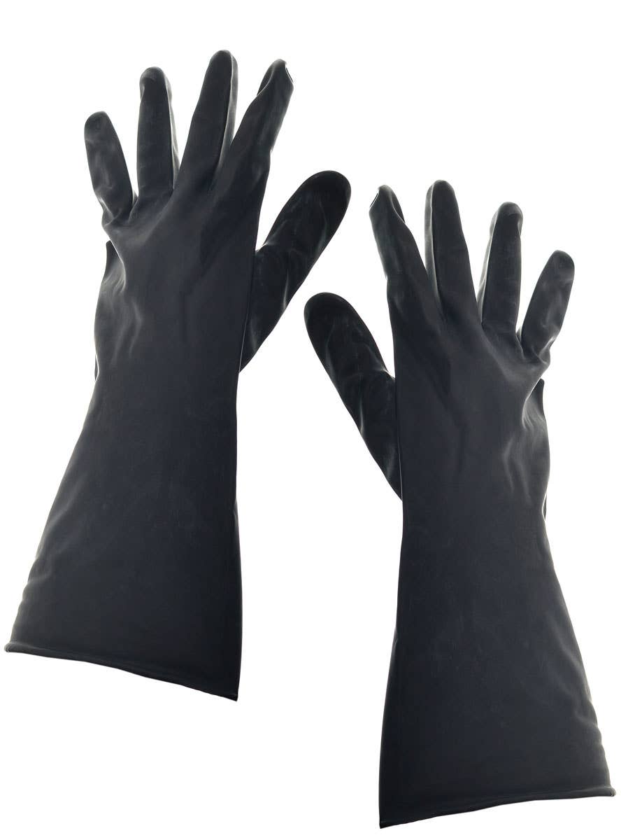 Image of Vinyl Villain Long Black Costume Gloves -Main Image