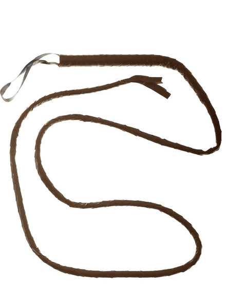 Image of Long Brown Indiana Jones Style Whip Costume Weapon - Main Image