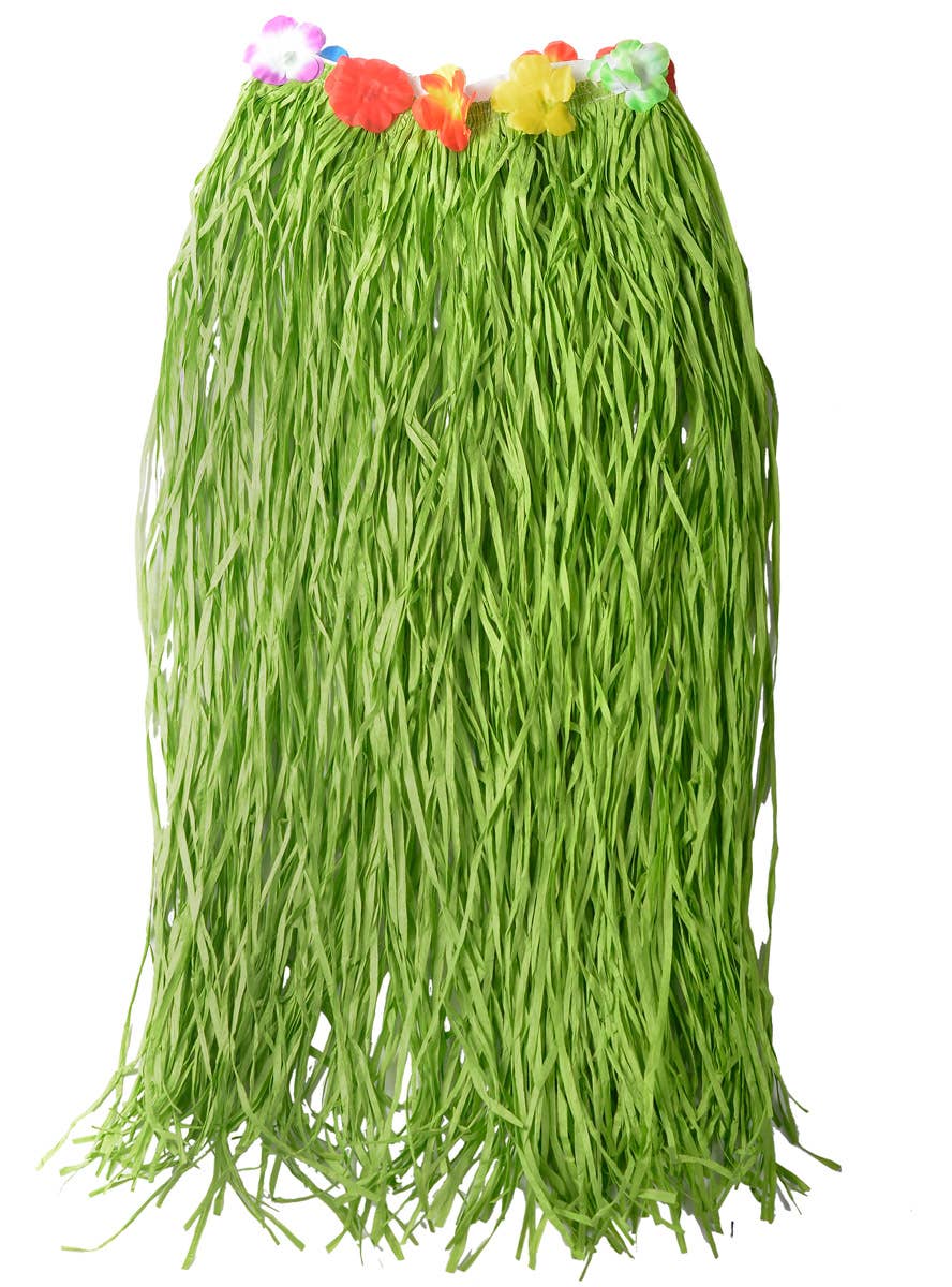 Image of Long Green Grass Hawaiian Adult's Hula Costume Skirt - Main Image