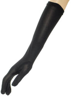 Image of Elbow Length Stretchy Black Costume Gloves